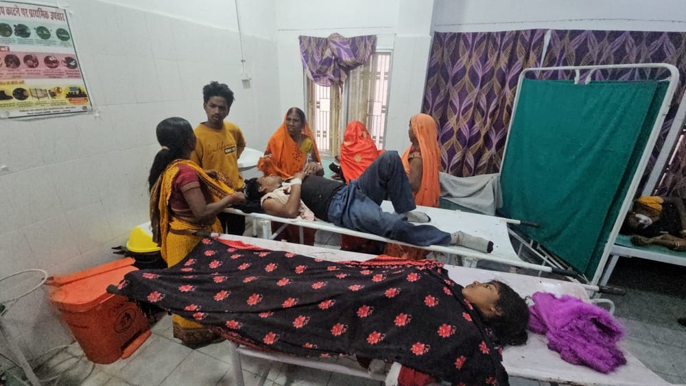 Jeep hits bike riders, seven injured
