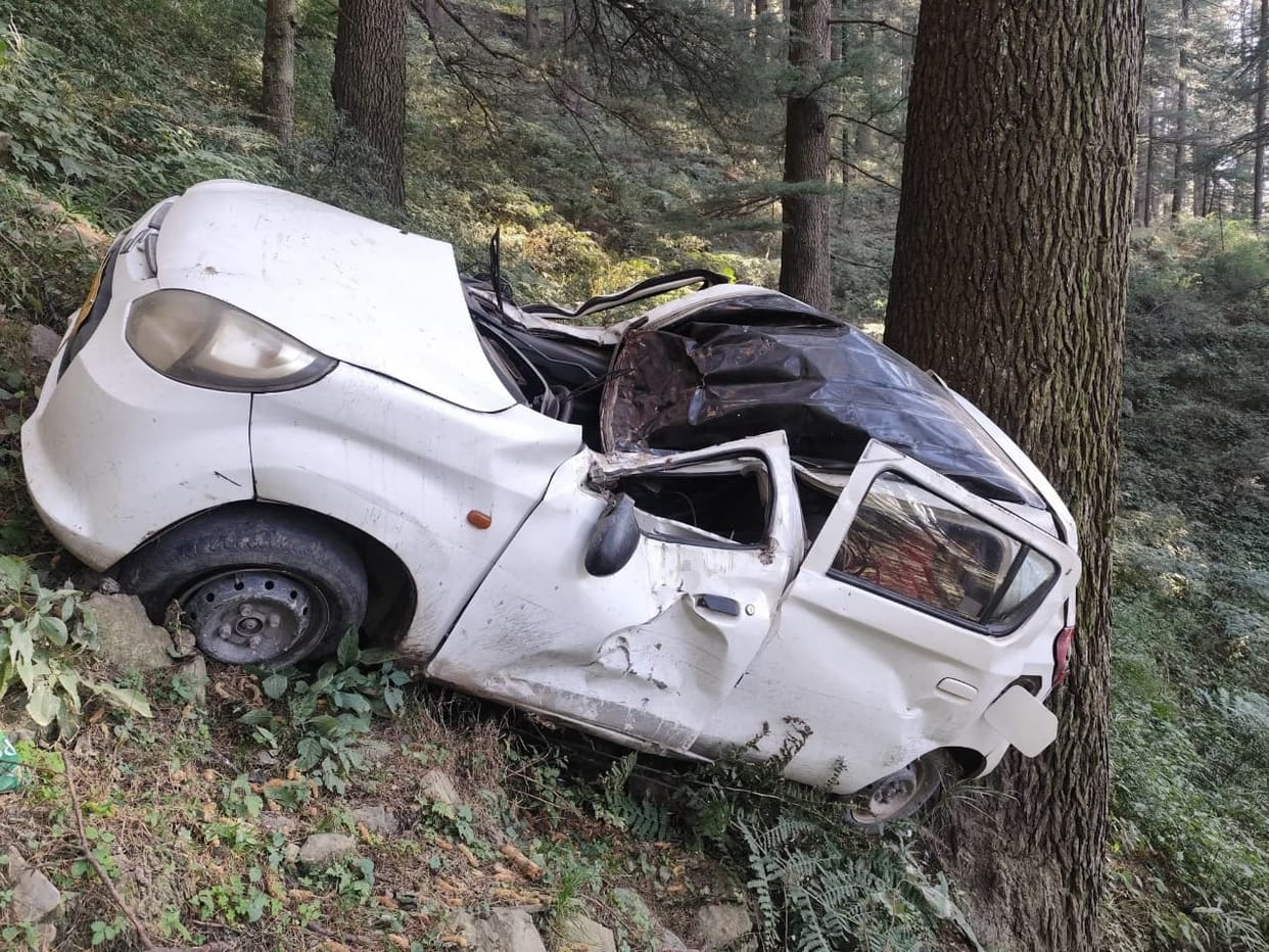 Car rolled off the road near Bahu