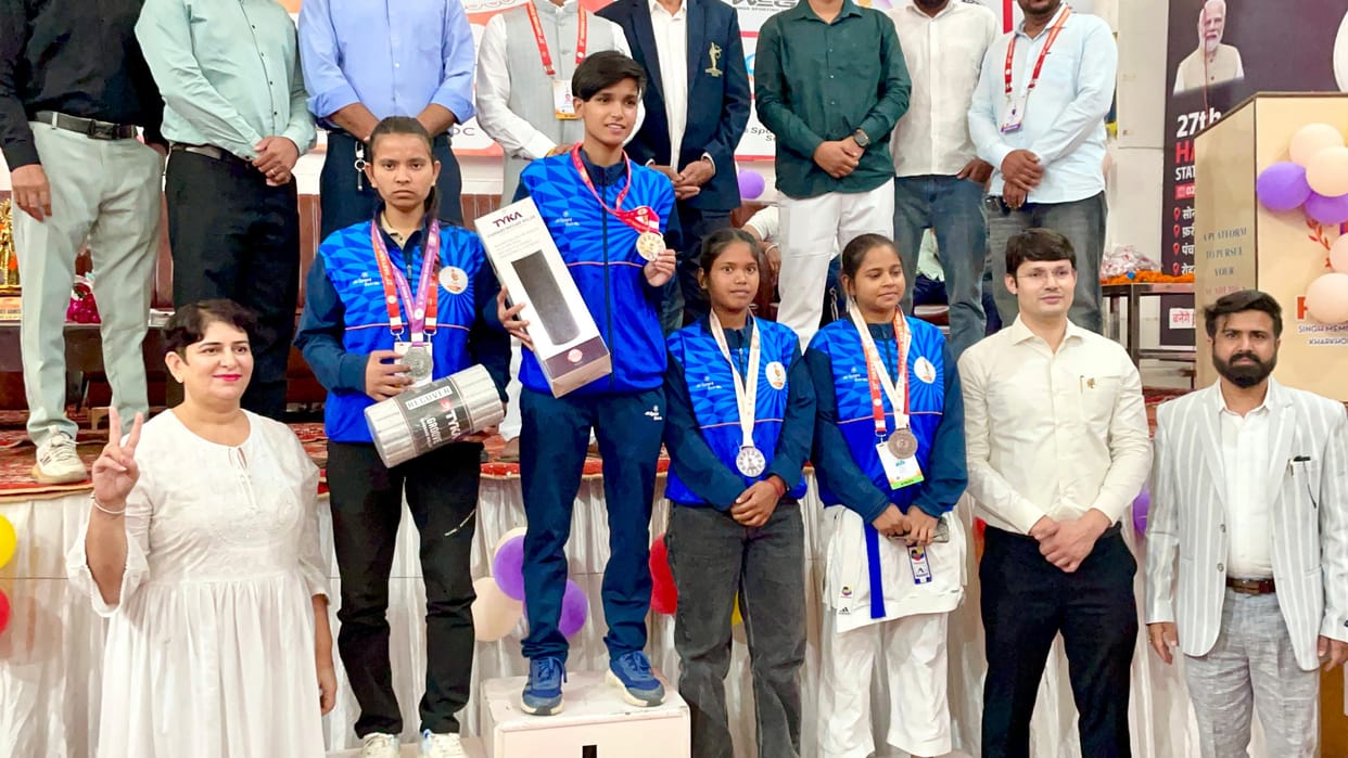 Nikita won silver medal in Haryana Olympic State Games