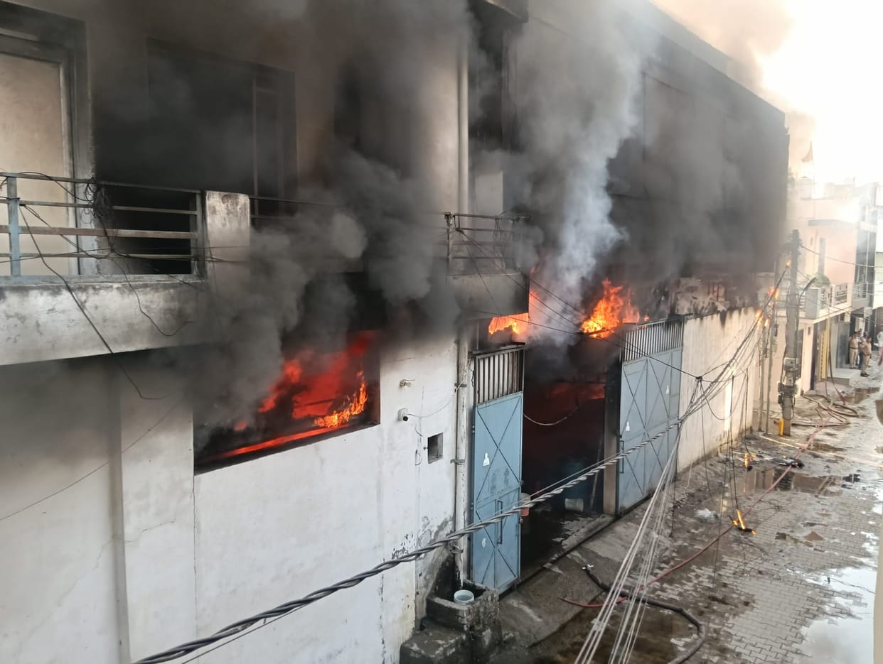 Five women workers sustained burn injuries in a carpet factory fire, two critically