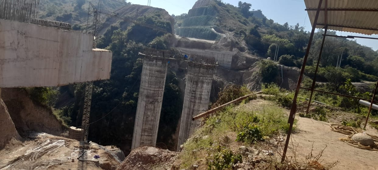 The 155-meter-long bridge over the Riund ravine will be ready in March.
