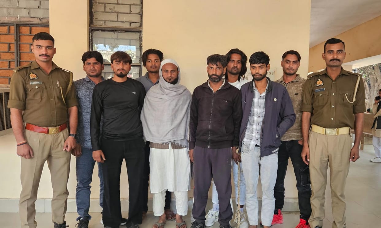 Police rushed to a false kidnapping report, eight arrested