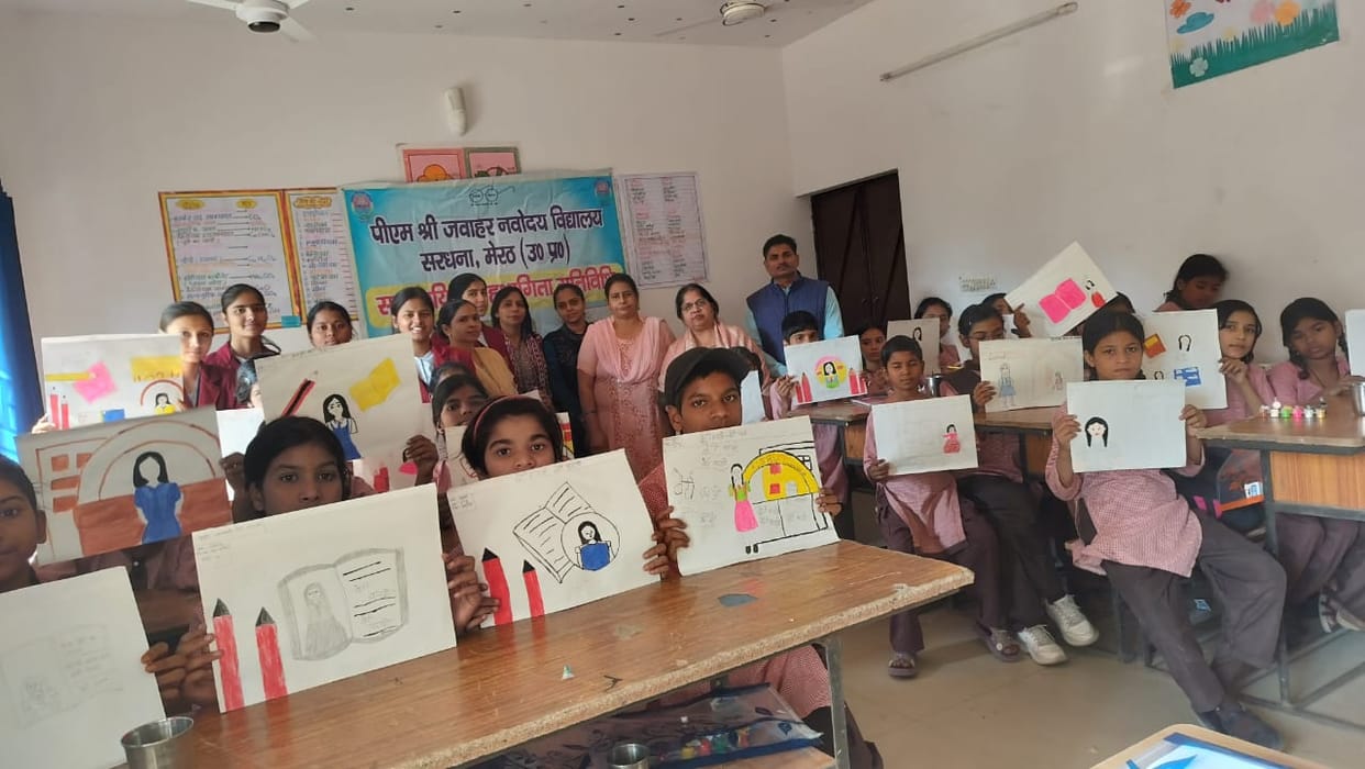Gave a strong message of Save the Girl Child, Educate the Girl Child through thoughts and pictures.