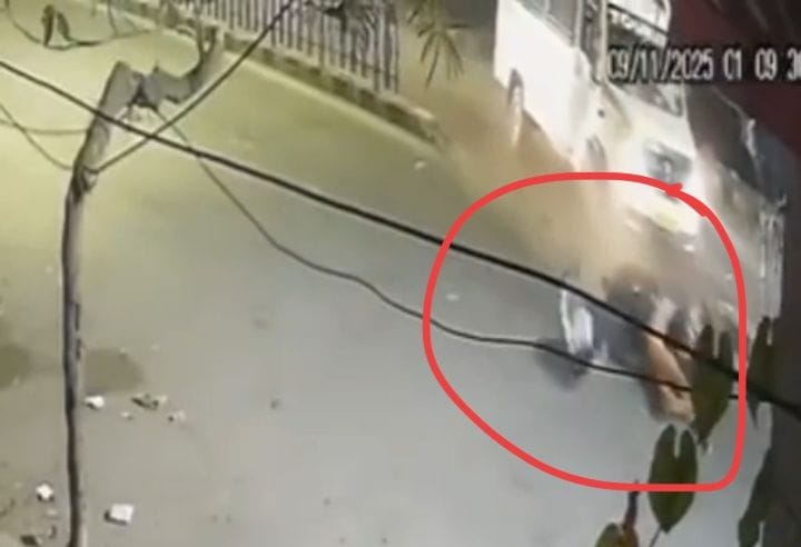 A young man died after his speeding bike collided with a loader, his companion was injured