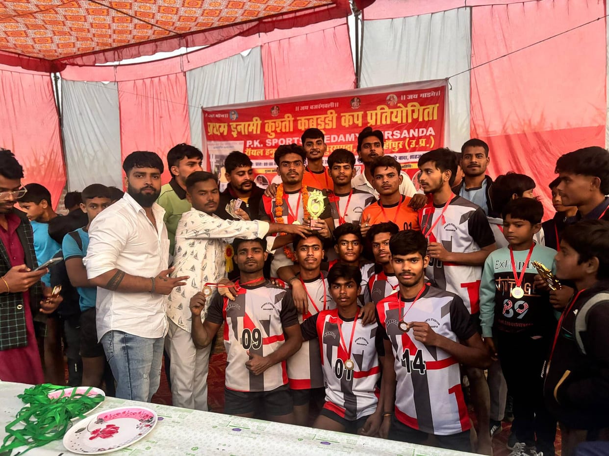 Players showed their strength in wrestling and kabaddi