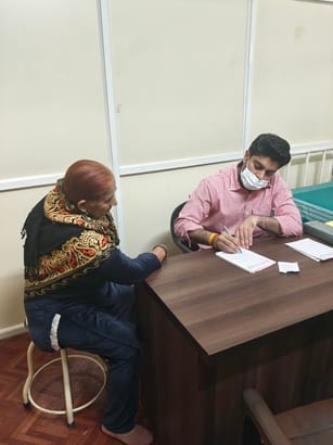 Health check-up of 117 patients in the camp