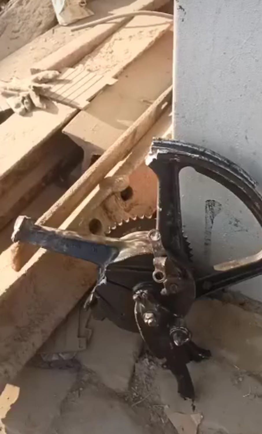 Bike collided with goods train while crossing the track, blown to pieces