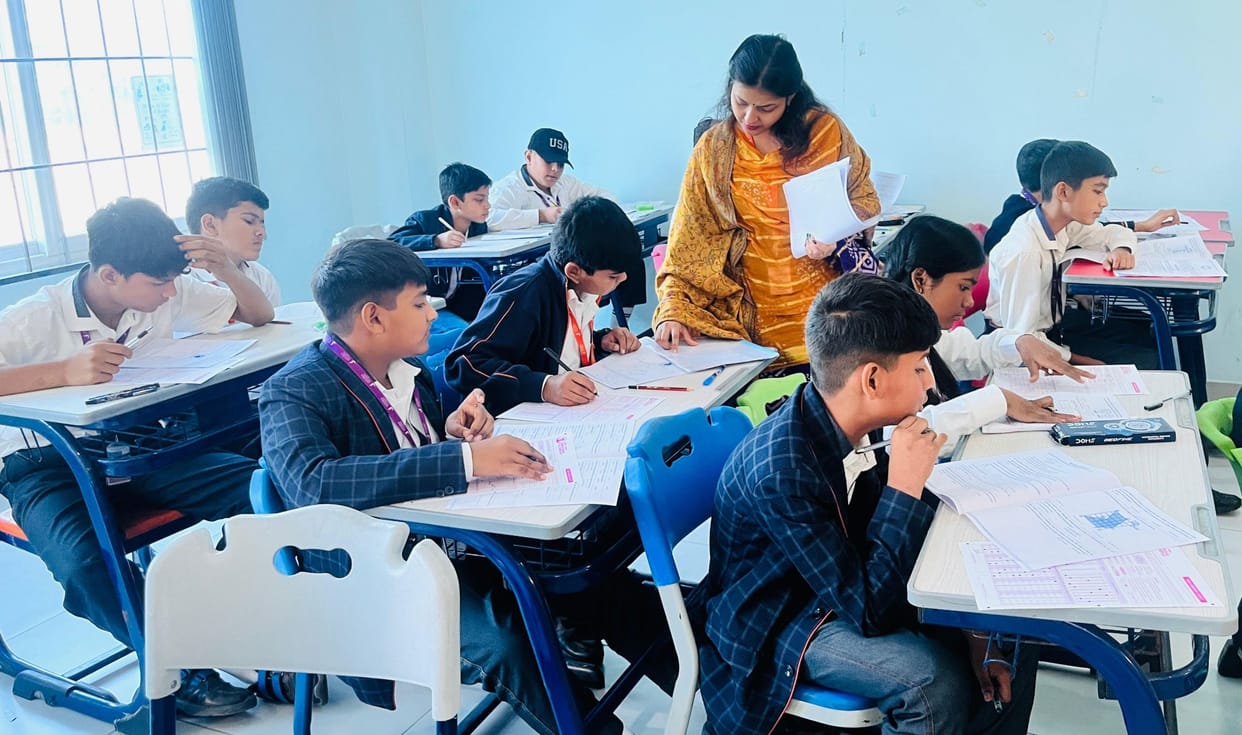56 children appeared for the Amar Ujala National Olympiad exam.