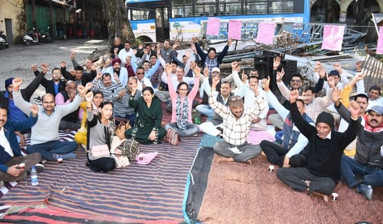 Roadways workers staged a sit-in at the RM office.