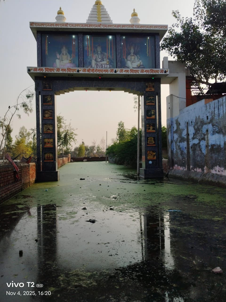 Kalanaur's Muktidham is in a bad state, with waterlogging up to three feet.