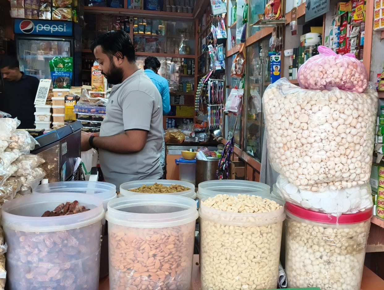 The business of dry fruits increased as soon as winter started with the wedding season