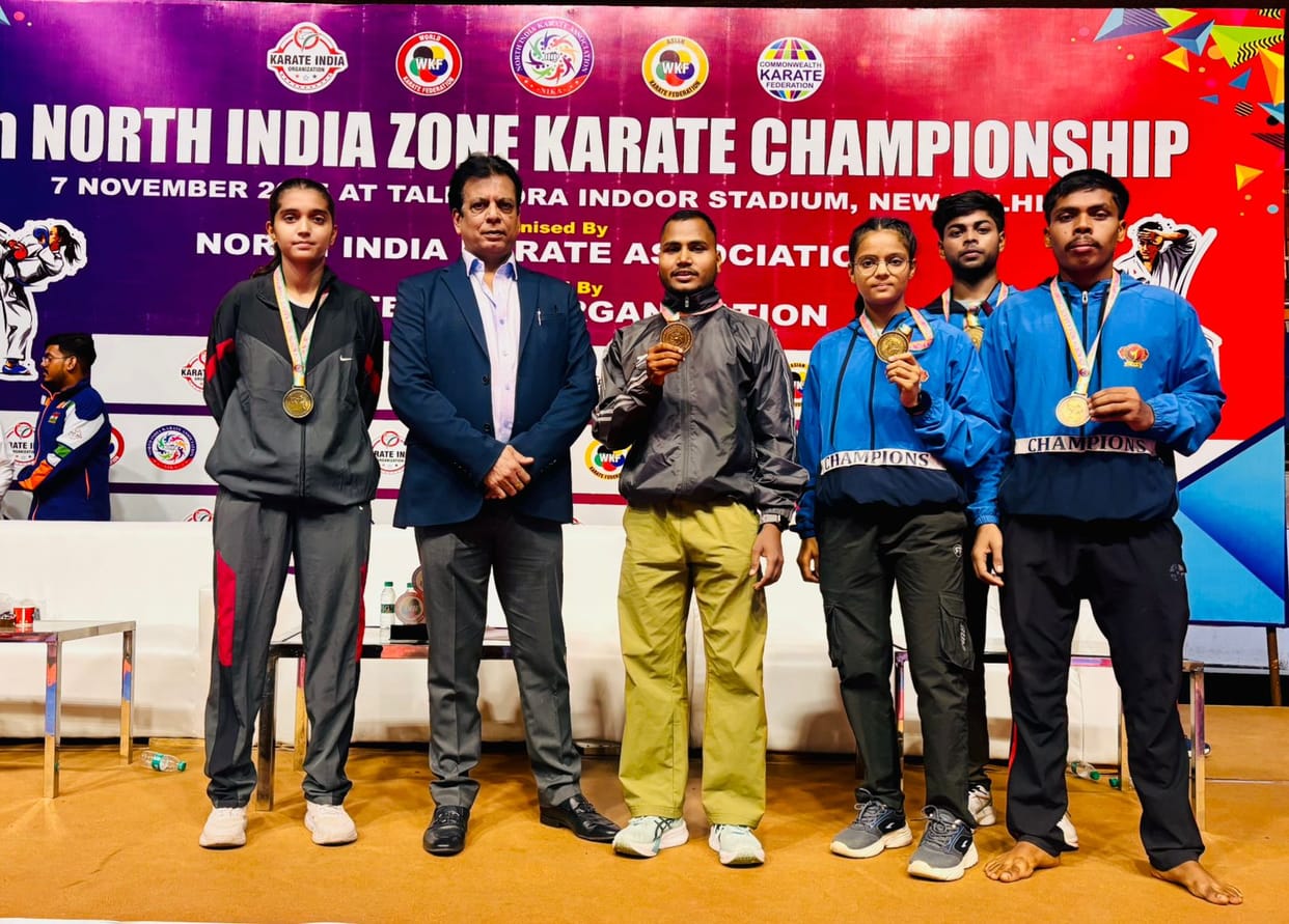 Pragya, Yashvi and Jaiveer won gold in Karate