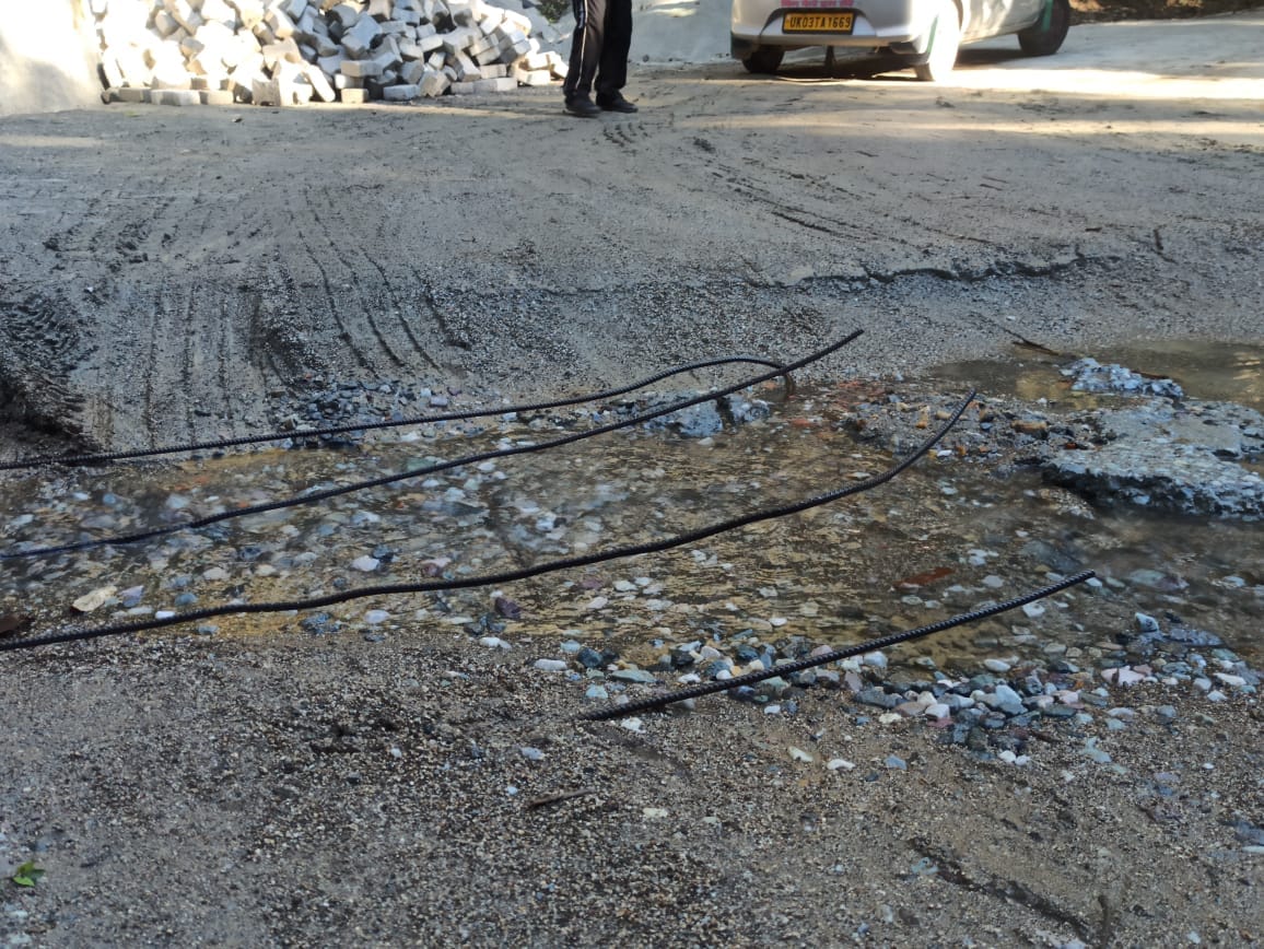 Incomplete work on the Manch-Tamli road poses a threat