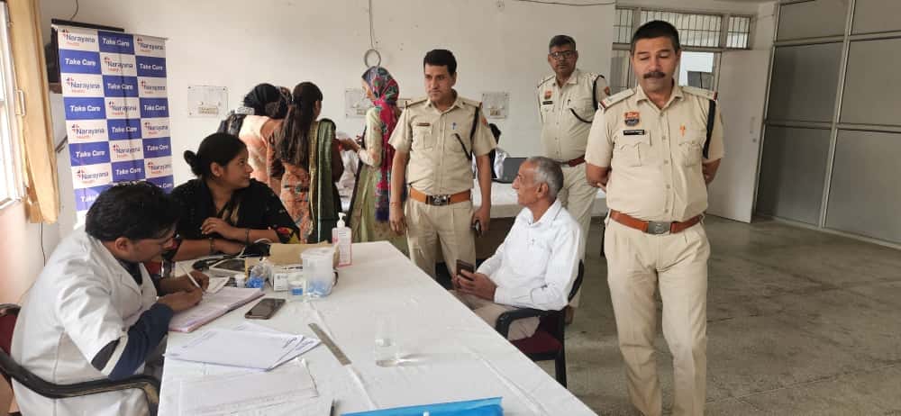 Health check-up of 87 police personnel and their families