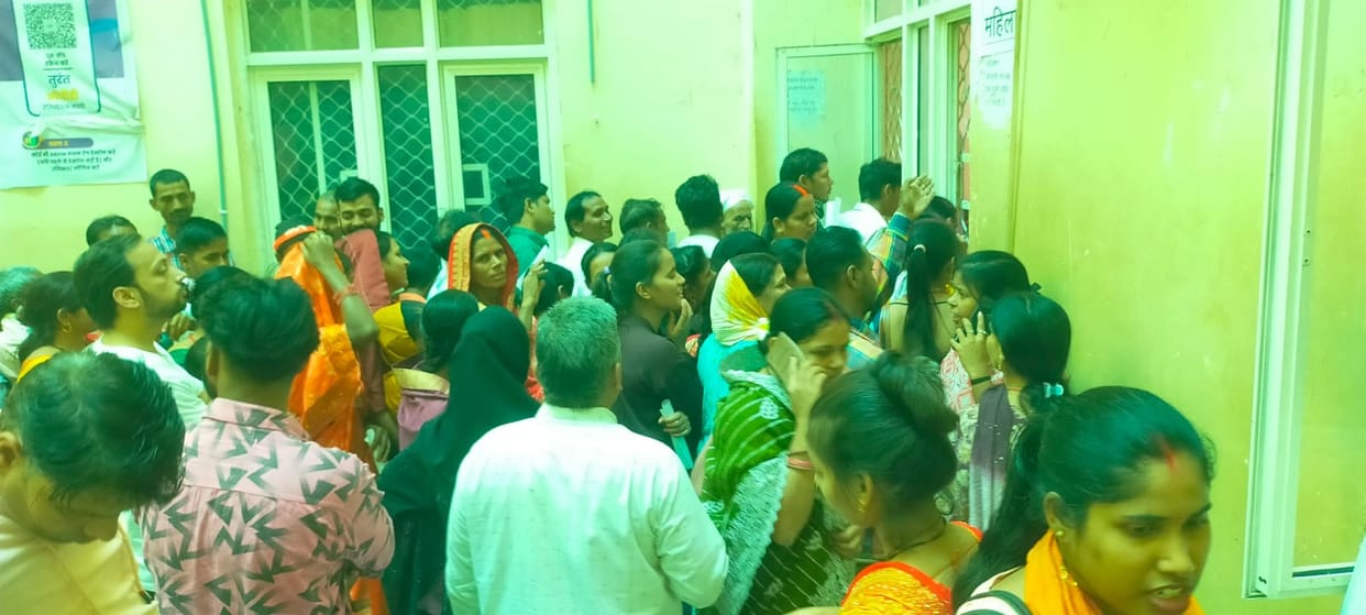 Weather hit...queue from counter to OPD