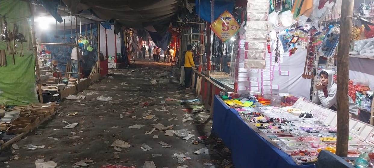Kakora fair is bustling with activity throughout the day and quiet at night.