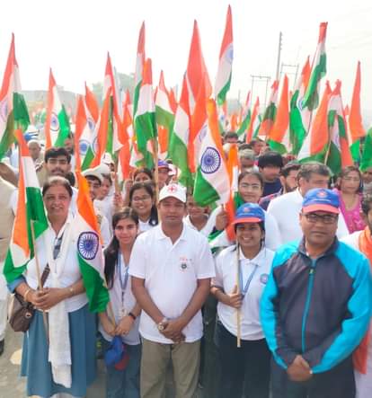 Volunteers took part in the walk