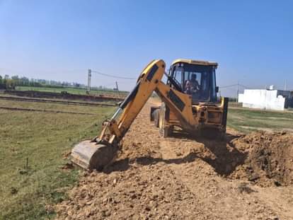 JCB runs on unauthorized colony