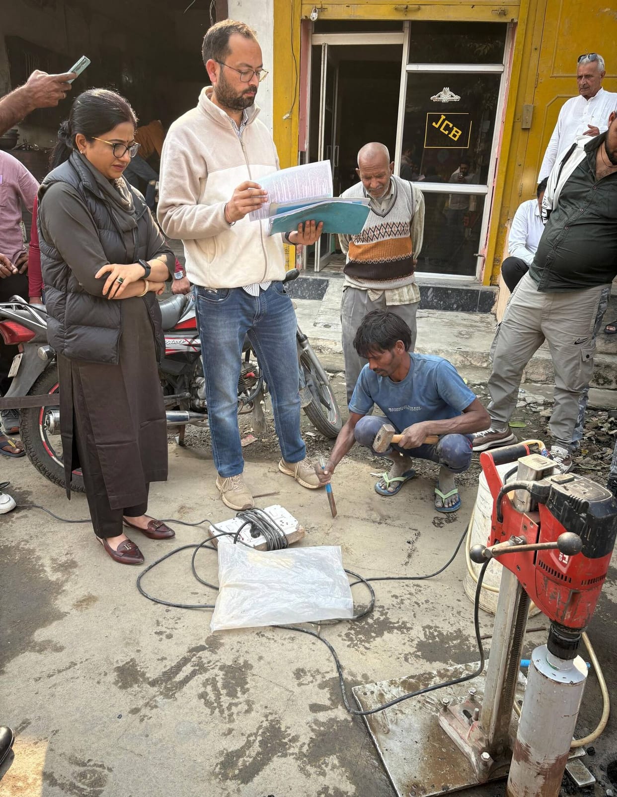 Samples were collected after receiving complaints about the quality of the road.