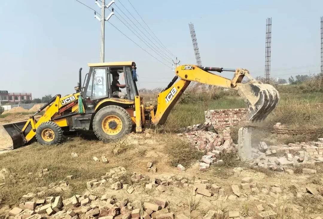 Illegal colony being cut on two acres in Badhsa demolished