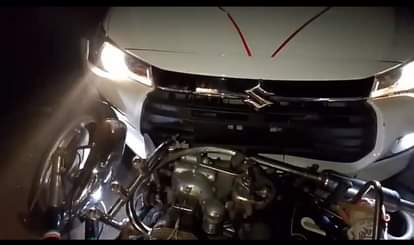 Bullet stuck in the bumper, still the car did not stop, two injured