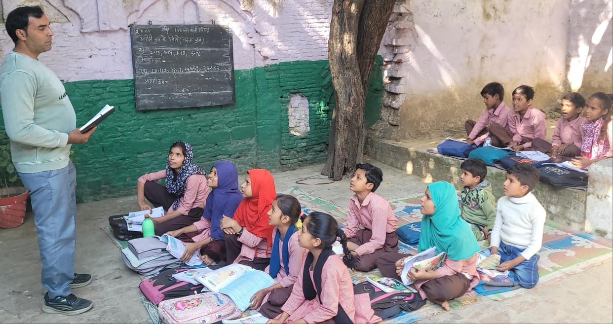 The torch of education is burning under the open sky