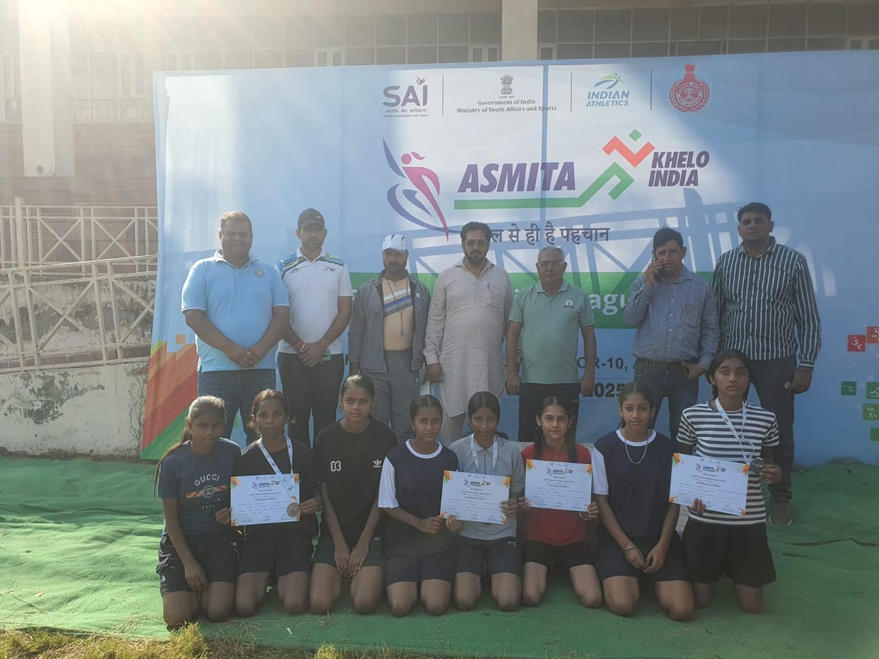 Players showcased their talent in the Asmita district level athletics league.
