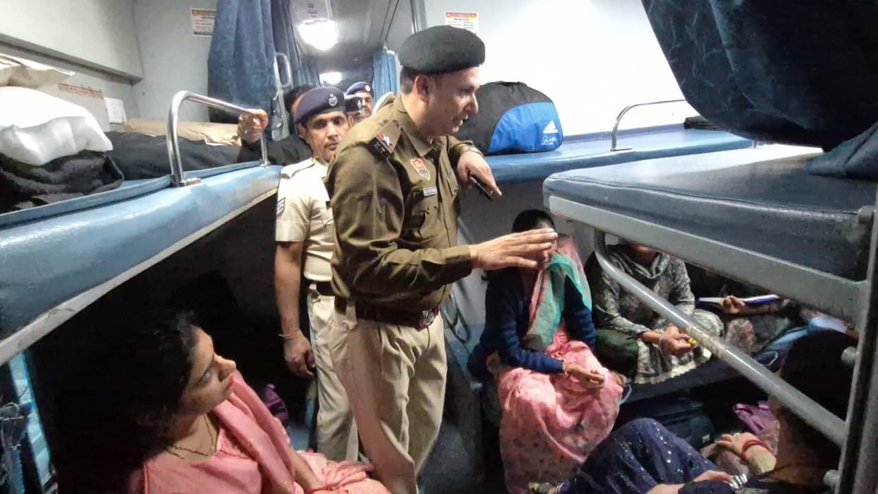 Passengers luggage was checked and a search operation was also conducted in trains.