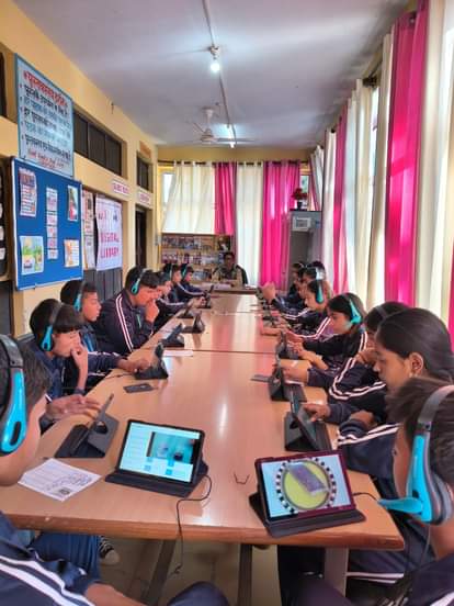 Digital library started in Bijhari school