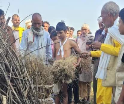 Dinesh's family broke down when his body reached the village.