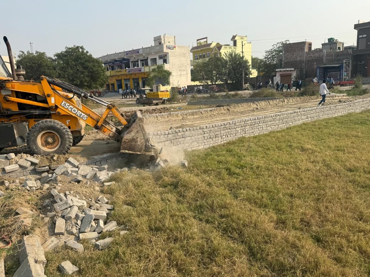 Illegal colony being built on three acres was demolished