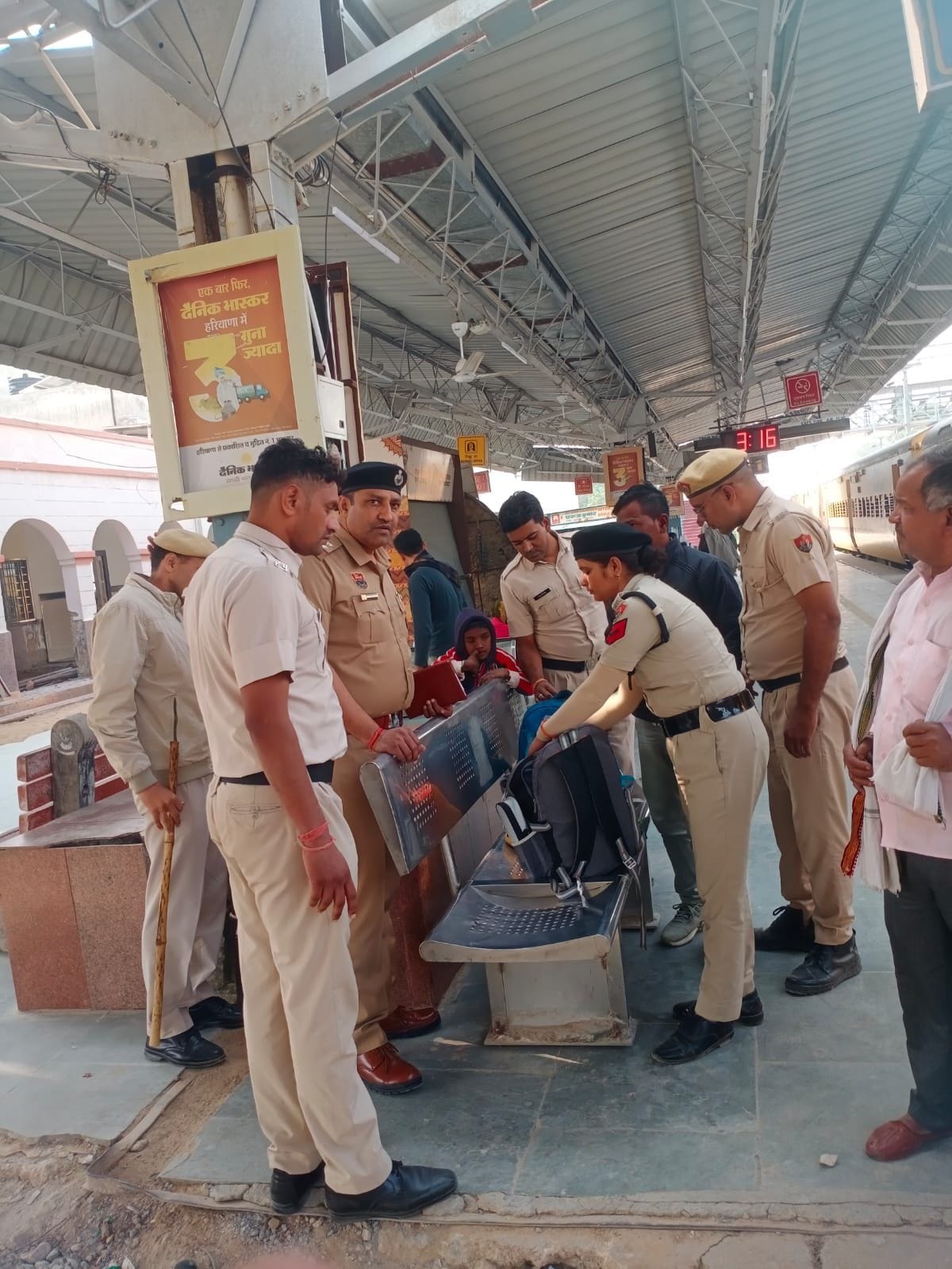 Police launched a massive search operation at the railway station
