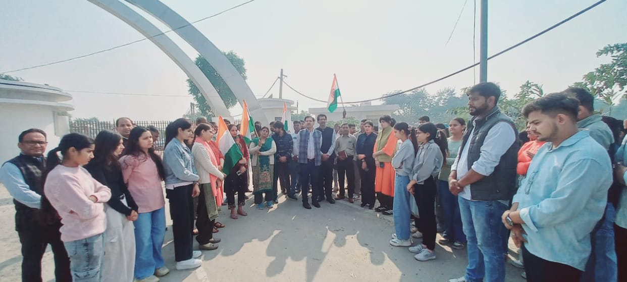 Foot march taken out in protest against the terrorist incident in Delhi