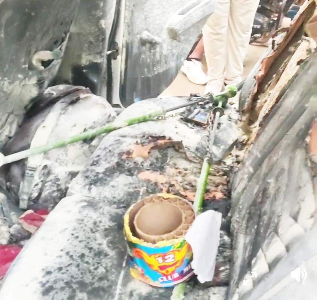 Firecrackers kept in a car explode in Barwala, three people injured