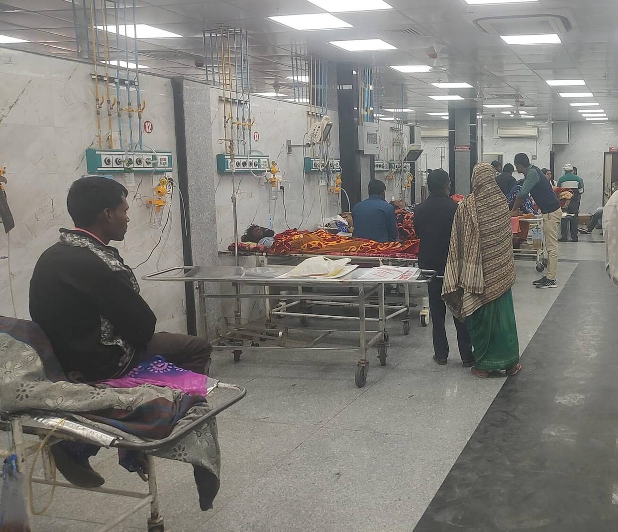 Patients are not being shifted from the casualty of the trauma center for 48 hours.