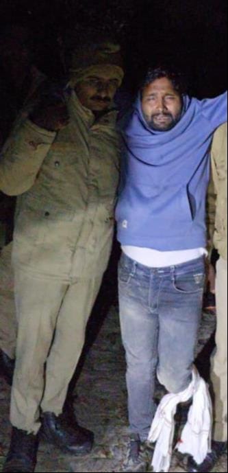 Snatching the revolver of the inspector and firing, arrested