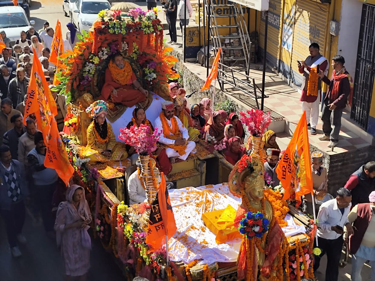Bhagwat Katha begins with a procession in Ramsar