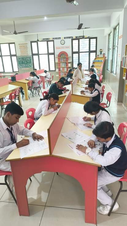 Students tested their logical ability on OMR sheets.