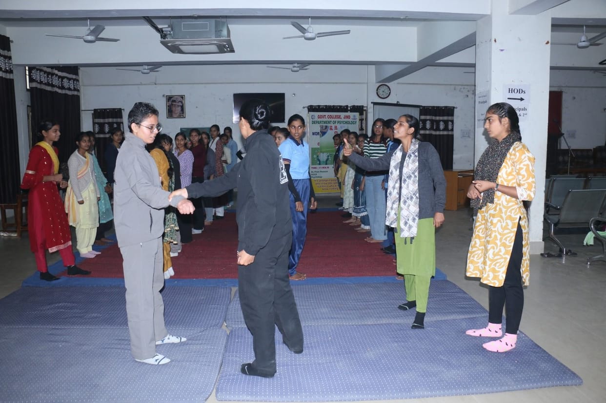 Girls learnt karate techniques and strengthened their self-confidence.