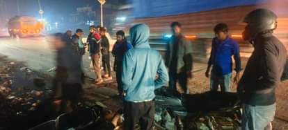 Bike riders crushed by truck, one dead, another seriously injured