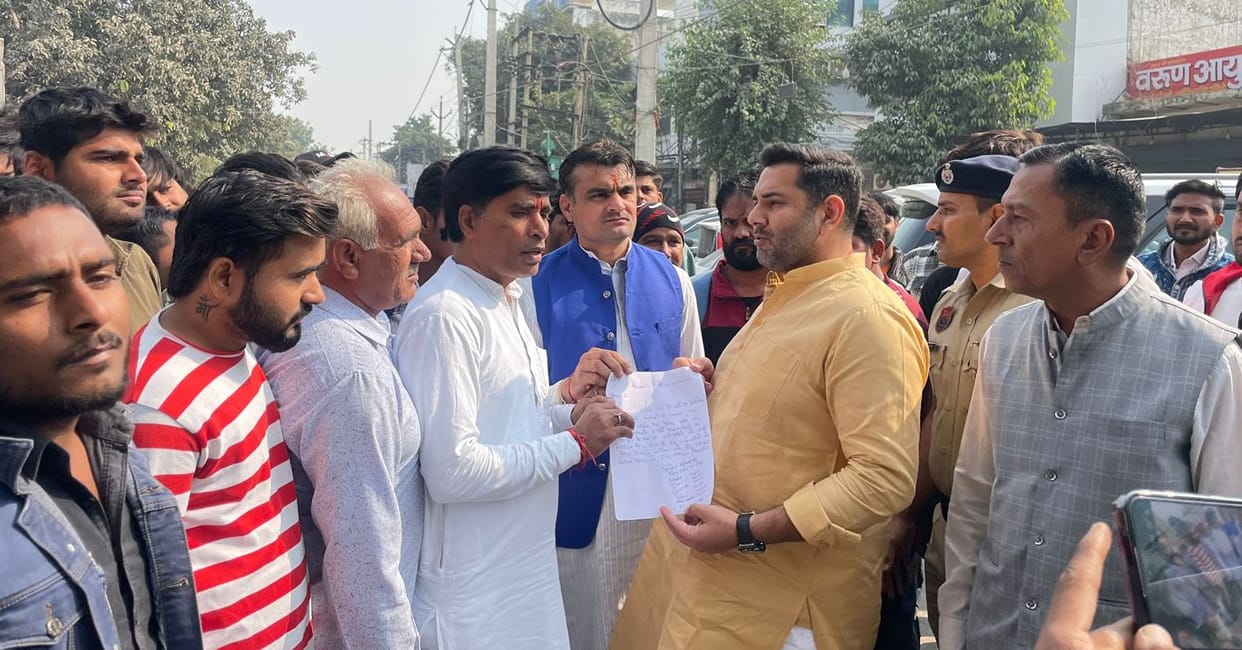 Removed contract electricity workers stage protest outside MLA's office