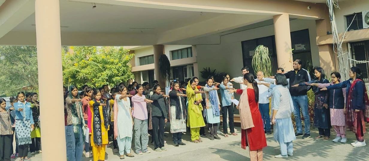 Students expressed their patriotism through group singing