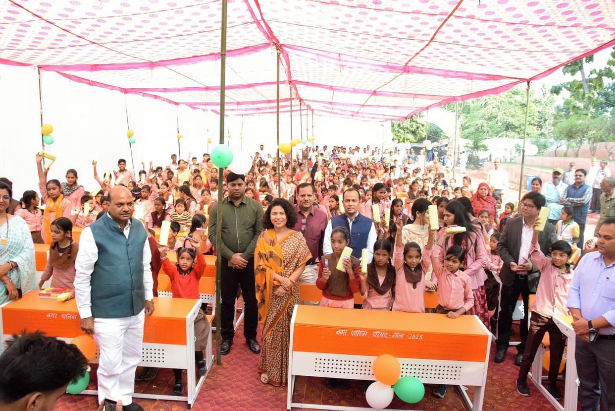 Now 652 children of Gola's council schools will sit on shiny benches