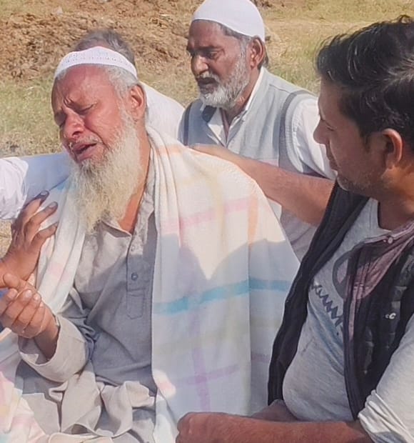 Noman's father's tears are unstoppable.