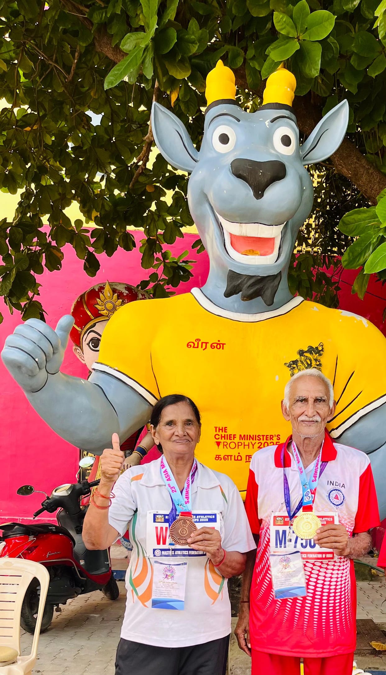 Age is just a number... The Dubas couple showed passion is the real strength by winning a medal at the Asia Championship