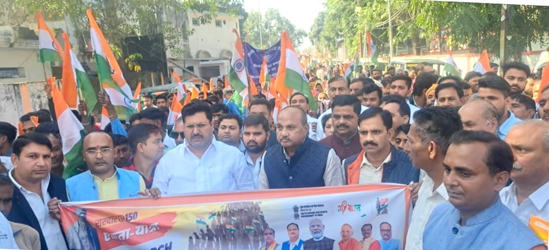 Crowds gathered in the Ekta Yatra, paid homage to Sardar Patel.