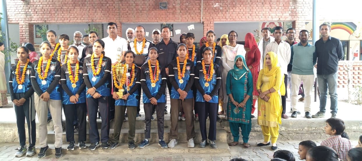 Ujhana's Rock Ball team receives grand welcome in the village after winning the national title