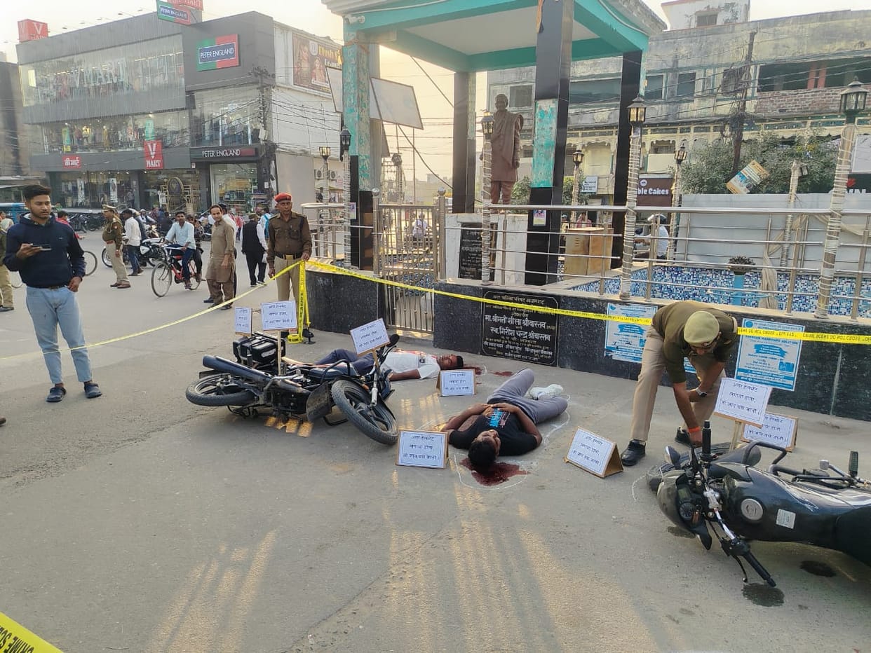 Created awareness about traffic by performing a live demonstration of an accident