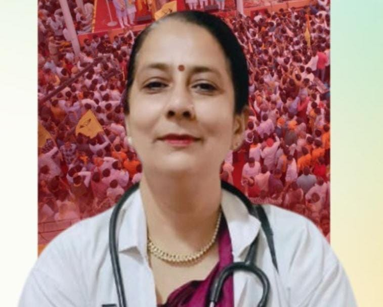 Dr. Rachna became the state vice president of the women's cell.