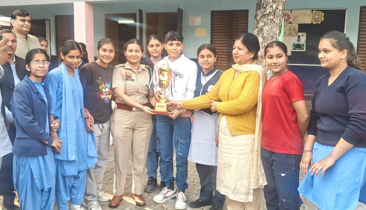 Certificates given to girl students in Nuna Majra School